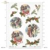 ITD Collection, decoupage, scrapbooking, mixed media, Christmas, retro, vintage, holly
